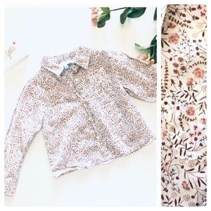 {Marie Chantal} Designer Long sleeve floral top
